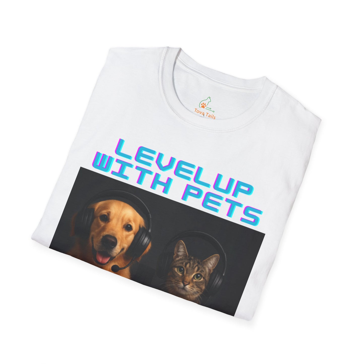 T-Shirt Level Up with Pets Design