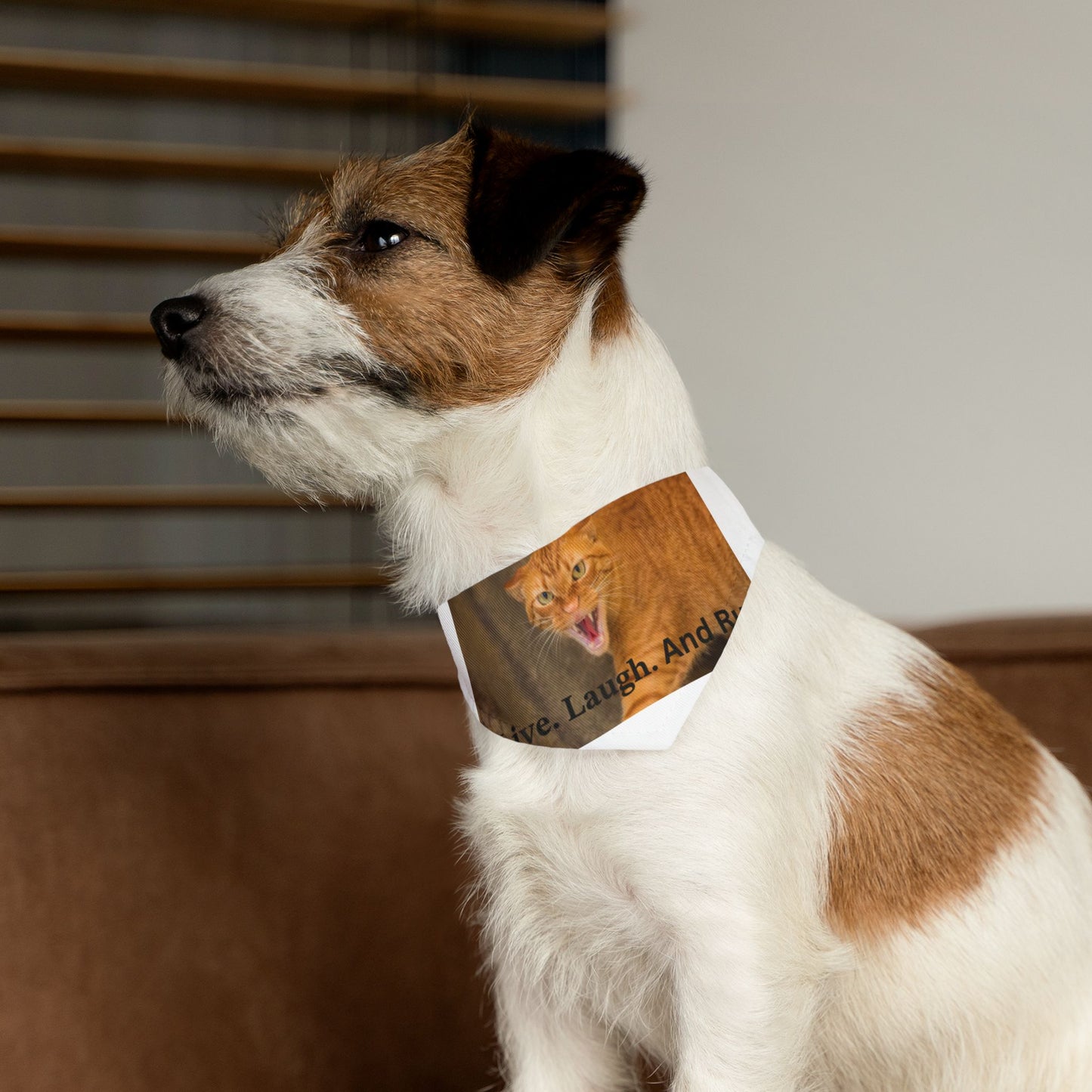 Pet Bandana Collar - 'Live, Laugh, And Run'