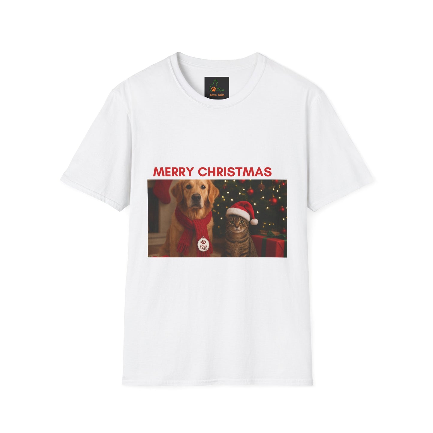 Merry Christmas Pet Lovers T-Shirt, Cute Dog Cat Tee, Holiday Apparel, Gift for Animal Lovers, Festive Unisex Shirt, Christmas Gift