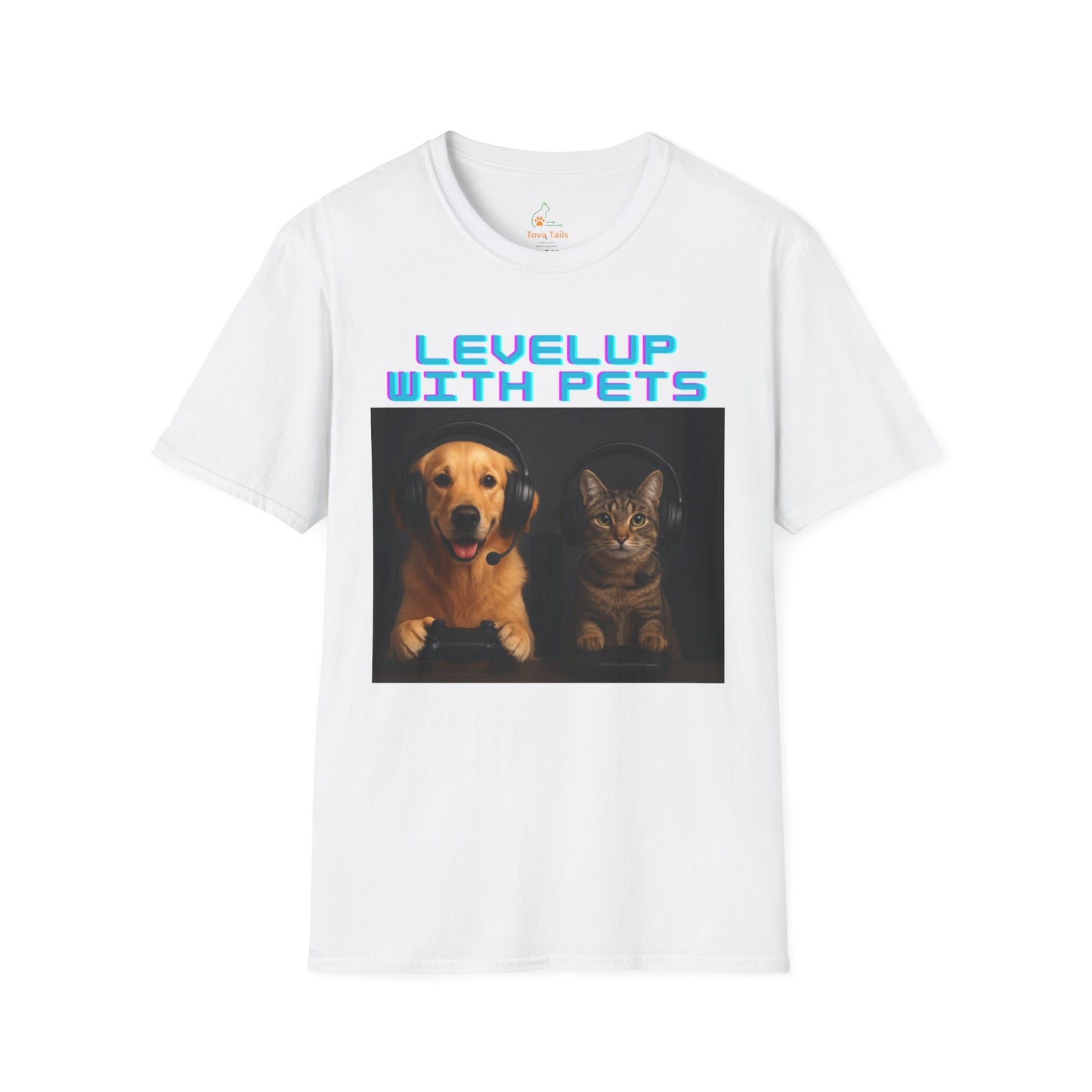 T-Shirt Level Up with Pets Design