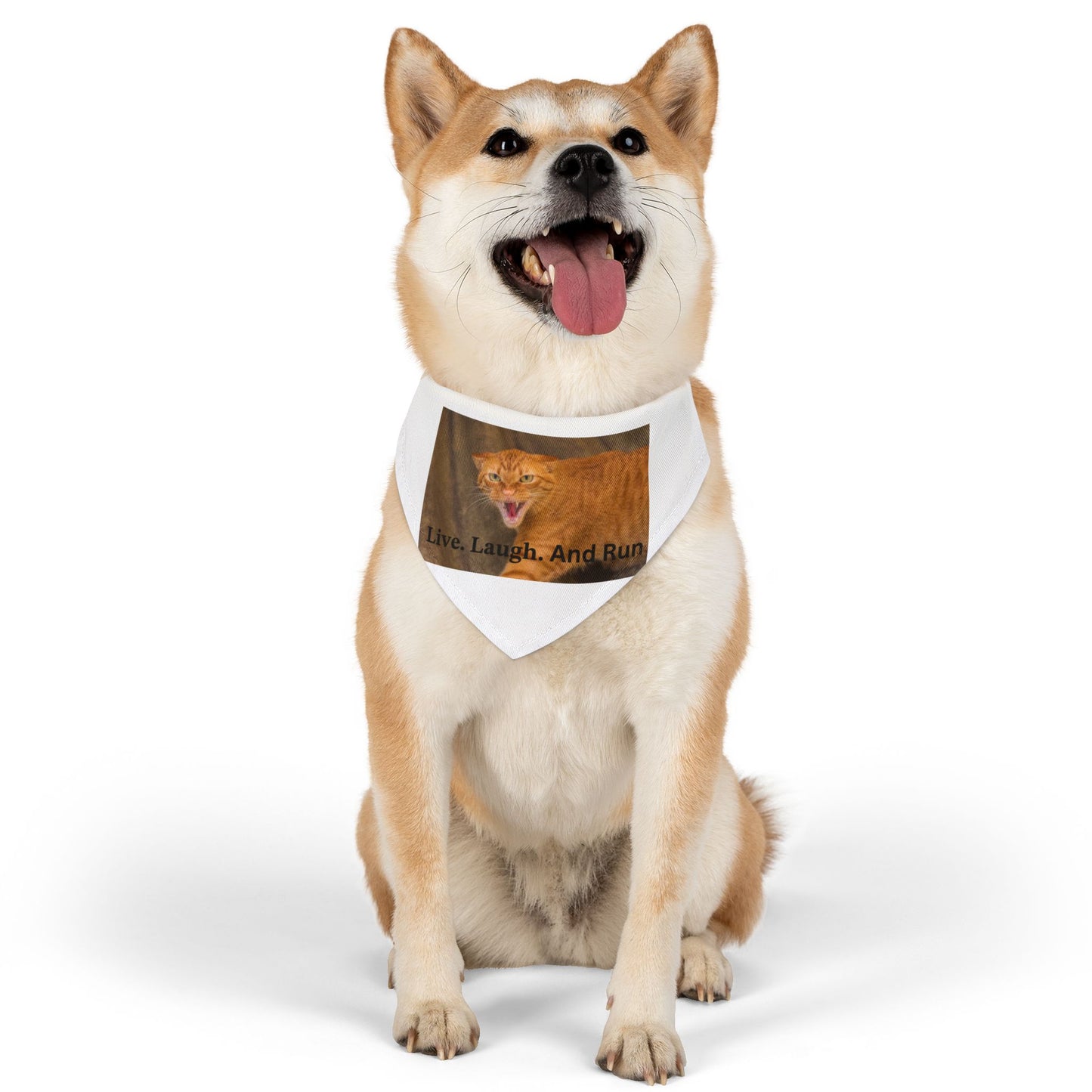 Pet Bandana Collar - 'Live, Laugh, And Run'