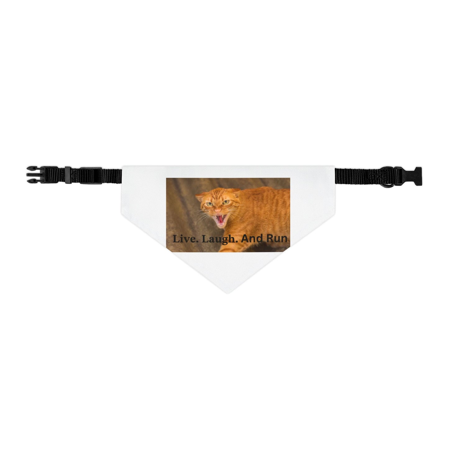 Pet Bandana Collar - 'Live, Laugh, And Run'