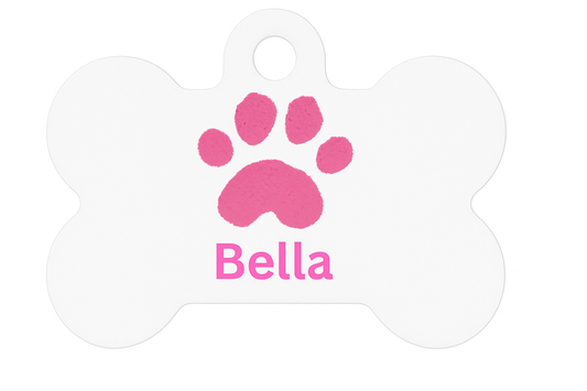 Pet Tags - Pet ID Tag for Bella - Bone Shape